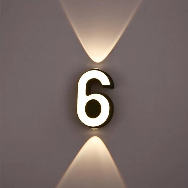 Applique murale LED étanche IP65 pour numéro, style moderne minimaliste en aluminium — LZ4X9Q2