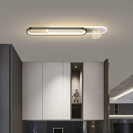 Lustre moderne créatif à bande longue encastrée étoilée — LZ4X9P2