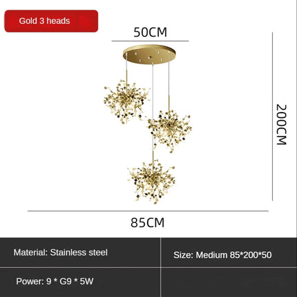 Lustre suspension en acier inoxydable pour restaurant et boutique — LZ4X9P