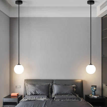 Suspension créative en verre laiteux pour éclairage de bar — LZ4X9M