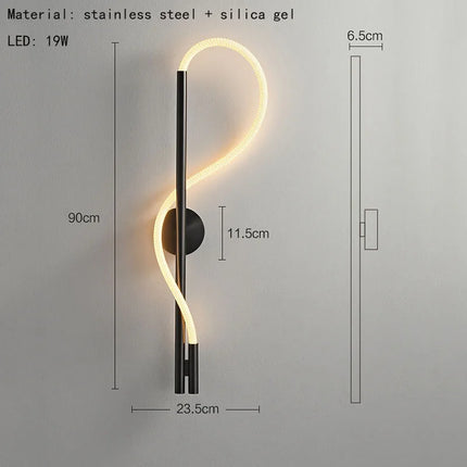 Applique murale LED en acier inoxydable avec tube acrylique — LZ4Q9T1