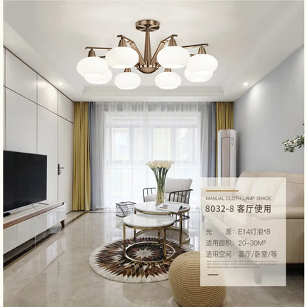 Lustre moderne en métal nickelé avec éclairage LED intégré — LZ4QJ7