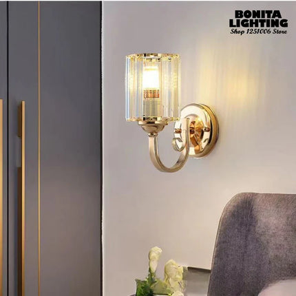 Applique murale art déco en cristal taille diamant brillante — LZ4X9Q