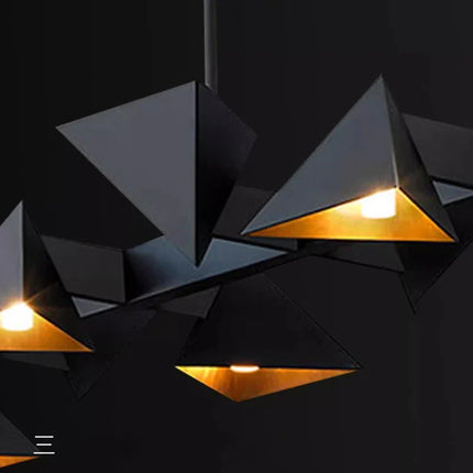 Lustre décoratif moderne en métal noir pour intérieur — LZ4X9T