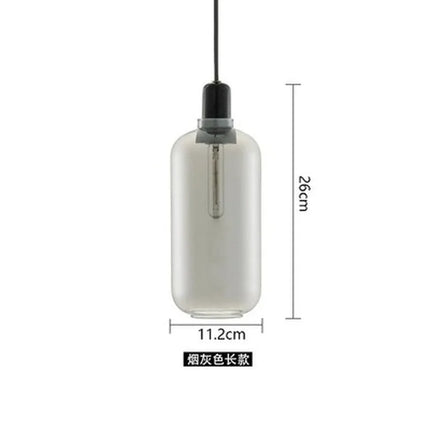 Suspension en verre avec détail marbre au design industriel élégant — LZ4X9B2