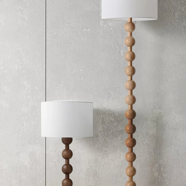lampadaire japonais wabi-sabi en bois pour décoration intérieure