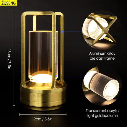 Lampe de bureau tactile rechargeable sans fil polyvalente — LZ4X9P2