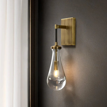 Applique murale LED luxe en verre et cuivre minimaliste 2023 — LZ4X9T