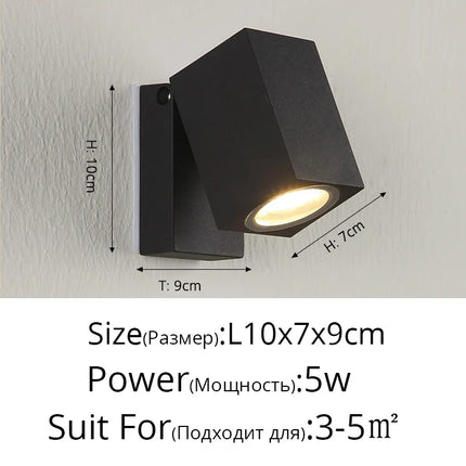 Applique murale extérieure double en aluminium — LZ4G7T9
