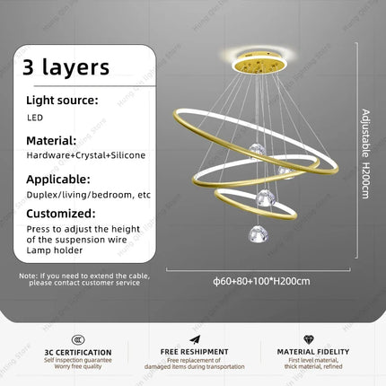 Lustre moderne en cristal avec éclairage LED intégré — LZ4X9T2