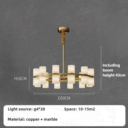 Suspension minimaliste en cuivre et marbre style postmoderne — LZ4X9Q2