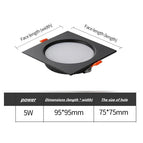 black 5W / 3000k / AC90V-265V