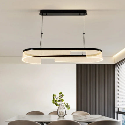 Lustre circulaire LED en aluminium et acrylique pour intérieur — LZ4X9P2