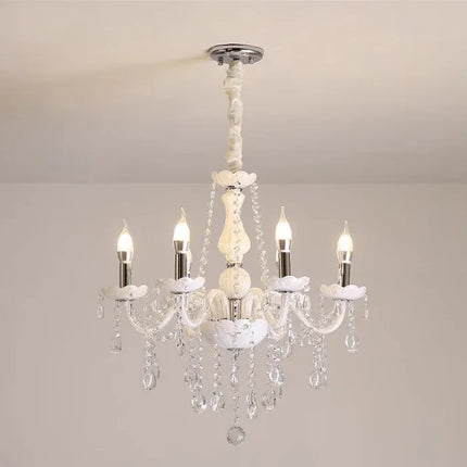 Lustre suspension tube incurvé en verre style nordique cristal — LZ4X7Q9