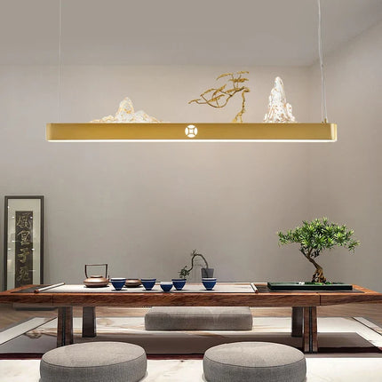 Suspension en bois style chinois pour ambiance zen économique — LZ4X9JQ