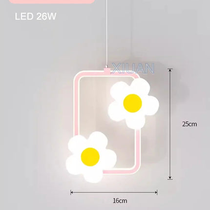 Lustre suspension fleur pour chambre bébé fille — LZ4N8Q7P
