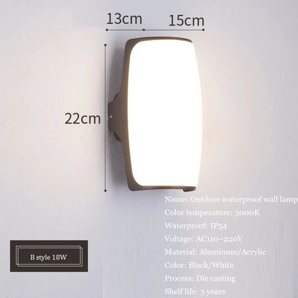 Applique murale LED étanche en aluminium pour éclairage extérieur — LZ4X9P2