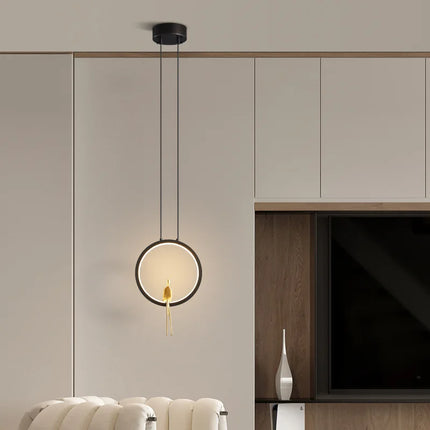 Lustre LED à anneau pour décoration intérieure et extérieure moderne — LZ4X9P