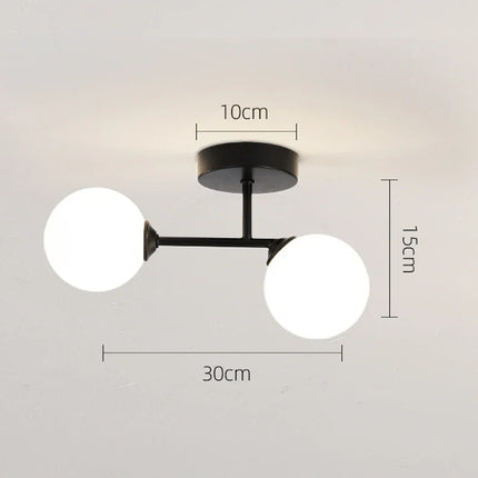 Plafonnier LED boule style nordique pour chambre et salon — LZ4X9P2