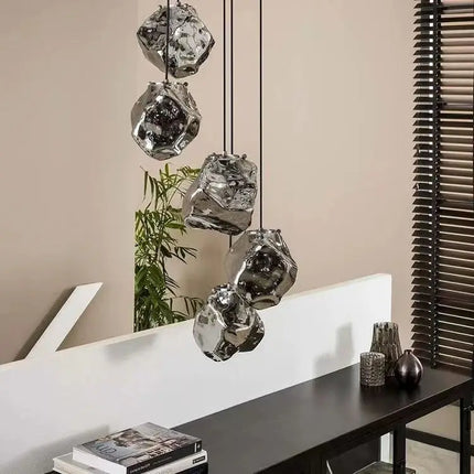 Lustre en verre fumé pour cuisine et bar, éclairage moderne — LZ4X9Q2