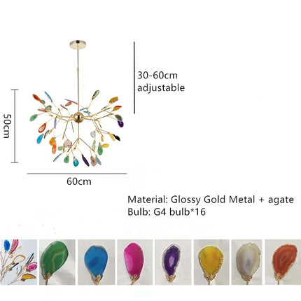 Lustre créatif en agate style postmoderne élégant — LZ4X9T2