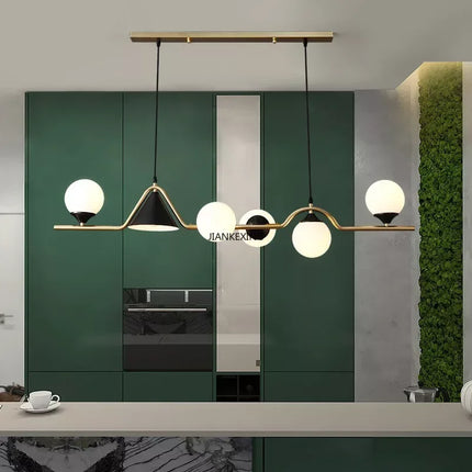 Lustre LED en verre pour bar et décoration intérieure — LZ4X9P2