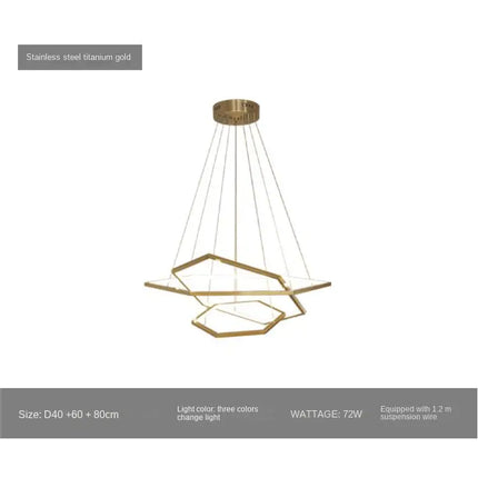 Suspension lustre hexagonal LED moderne et luxueux — LZ4X9P2