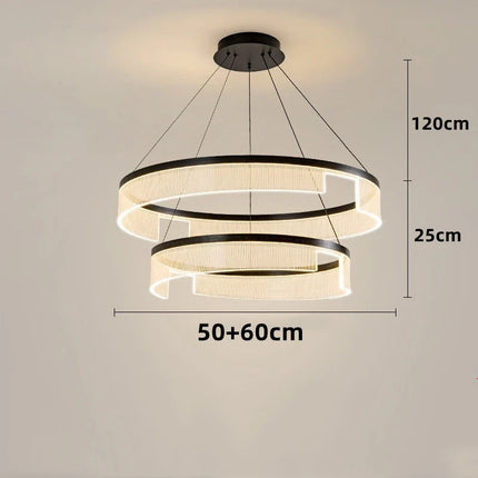 Lustre circulaire LED en aluminium et acrylique pour intérieur — LZ4X9P2
