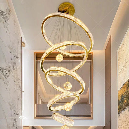 Lustre anneau en cristal au design moderne pour décoration — LZ4X9P