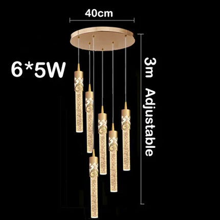 Lustre LED en cristal moderne pour hôtel et bar créatif — LZ4X9P2
