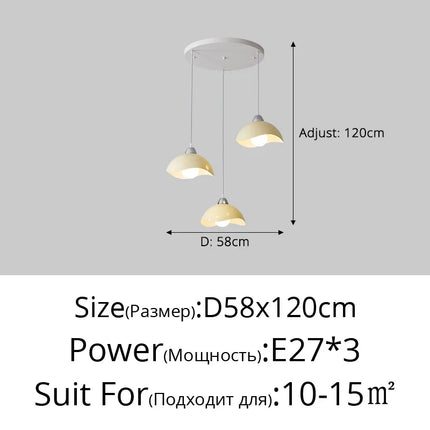Lustre LED simple pour décoration intérieure style nordique — LZ4X9T2