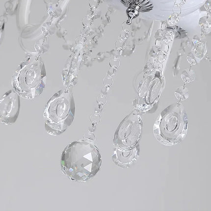 Lustre suspension tube incurvé en verre style nordique cristal — LZ4X7Q9