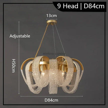 Lustre de luxe en cristal avec pampilles pour hôtel — LZ4X9T2