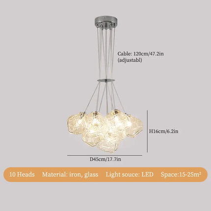 lustre moderne en forme de gâteau de glace pour décoration intérieure
