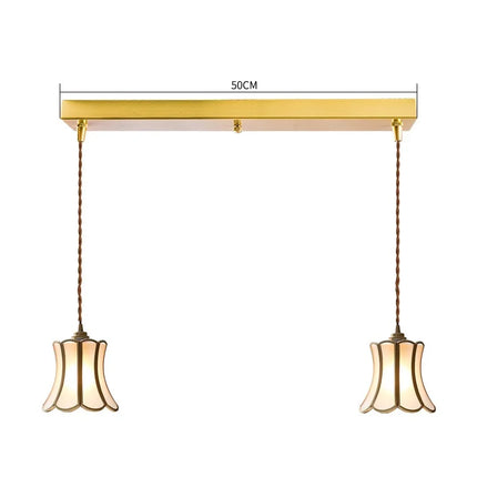 Suspension LED nordique en verre et cuivre moderne — LZ4X9T2