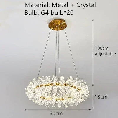 Suspension en cristal transparent pour décoration intérieure moderne — LZ4X9P