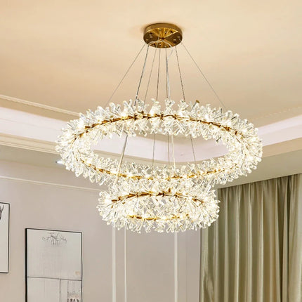 Lustre moderne en cristal pour éclairage intérieur élégant — LZ4X9P2