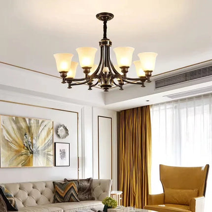 Lustre suspension vintage industriel en cuivre style nordique — LZ7D4Q