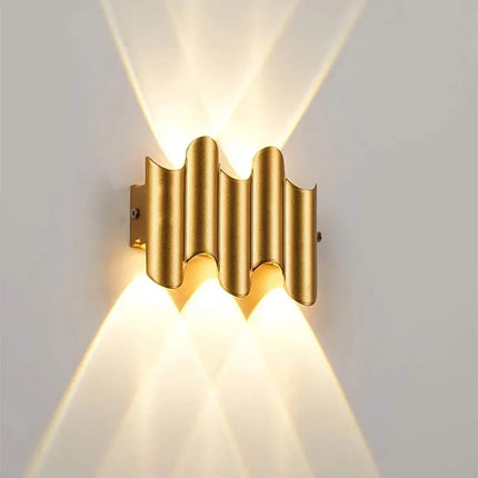 Applique murale LED étanche IP65 pour extérieur et intérieur en aluminium doré — LZ4X9T2