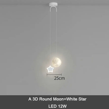 Suspension enfant avec télécommande et motifs étoile, nuage, lune — LZ4X9P