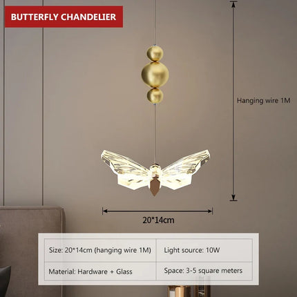 Applique murale LED papillon pour décoration intérieure moderne — LZ4X9P2