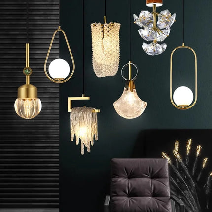Suspension Art Déco en cristal pour intérieur moderne élégant — LZ4B7Q2