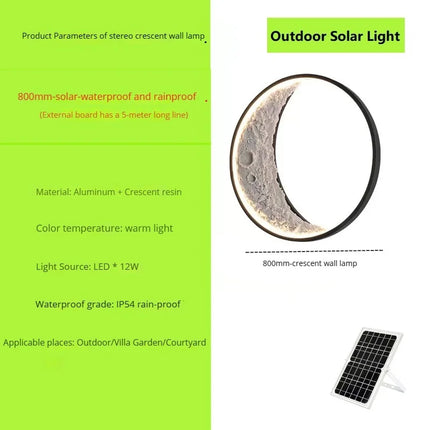 Applique murale LED forme lune étanche pour jardin extérieur — LZ4X9T2