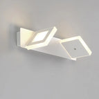 Carré / 2 lumières L32cm / CHINE | Blanc chaud (2700-3500K) | BLANC