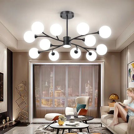 Lustre suspension LED en verre pour cuisine décorative — LZ4P9XJ