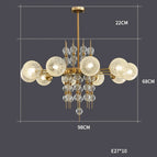 Warm light / 98cm / Black frame