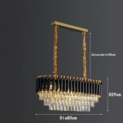 Lustre suspension moderne en cristal K9 LED — LZ4X9P2