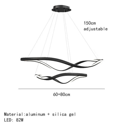 Lustre moderne à anneau irrégulier avec cordon réglable — LZ4X9M
