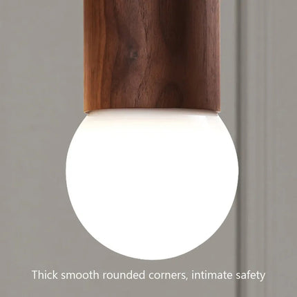 Suspension lustre à barre style chinois en noyer — LZ4R9XQ