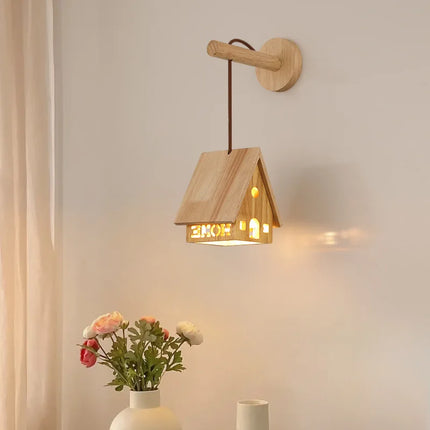 Applique murale en bois massif style chalet pour chambre enfant — LZ4D7Q9